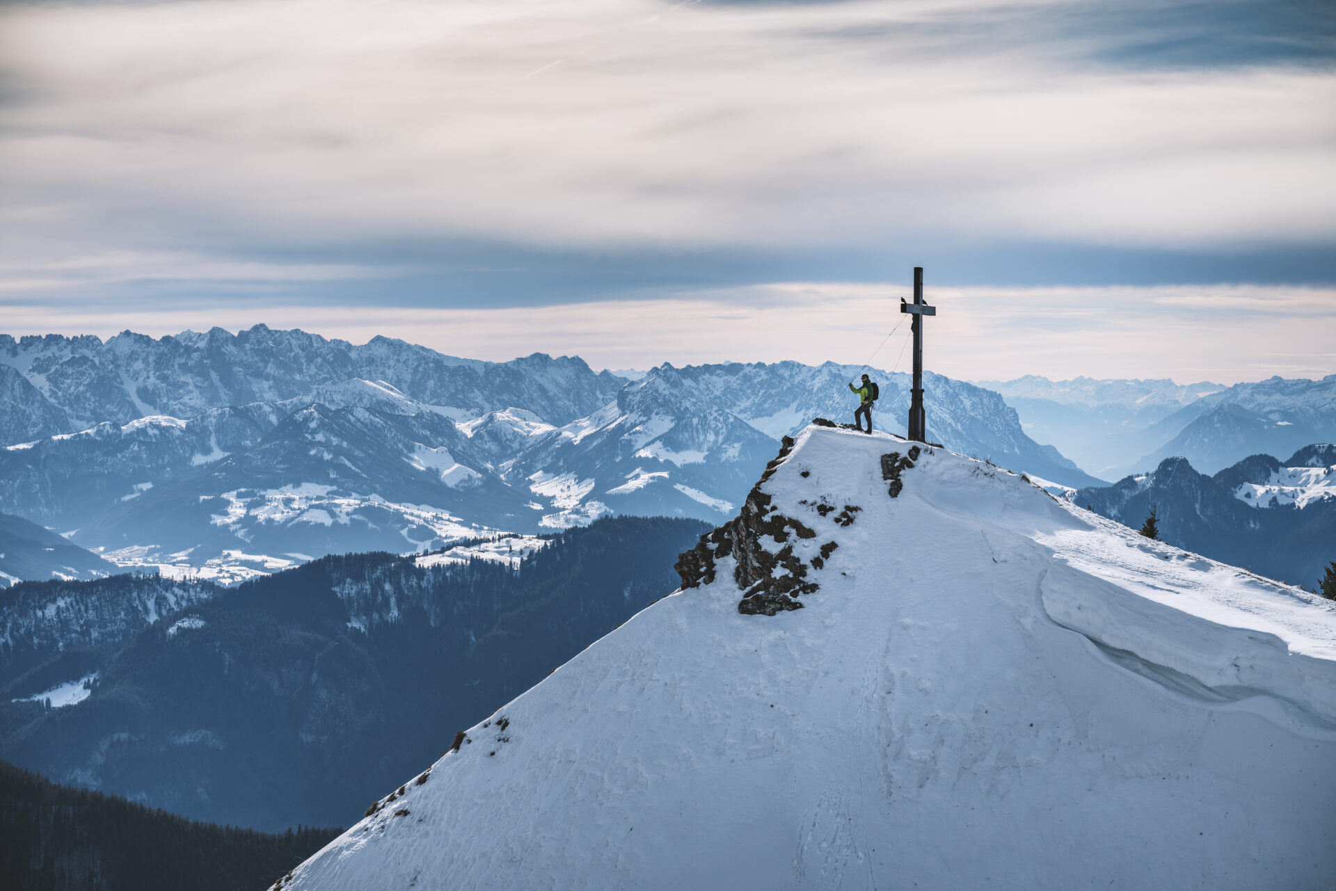 Hochgern Gipfel Im Winter